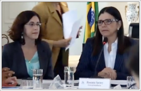 Camila Barbosa ao lado da ex-governadora Roseana Sarney