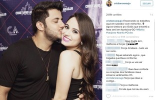 Sertanejo postou foto com a namorada momento antes do show