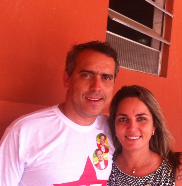 Simone Limeira e o secretario Márcio Jardim